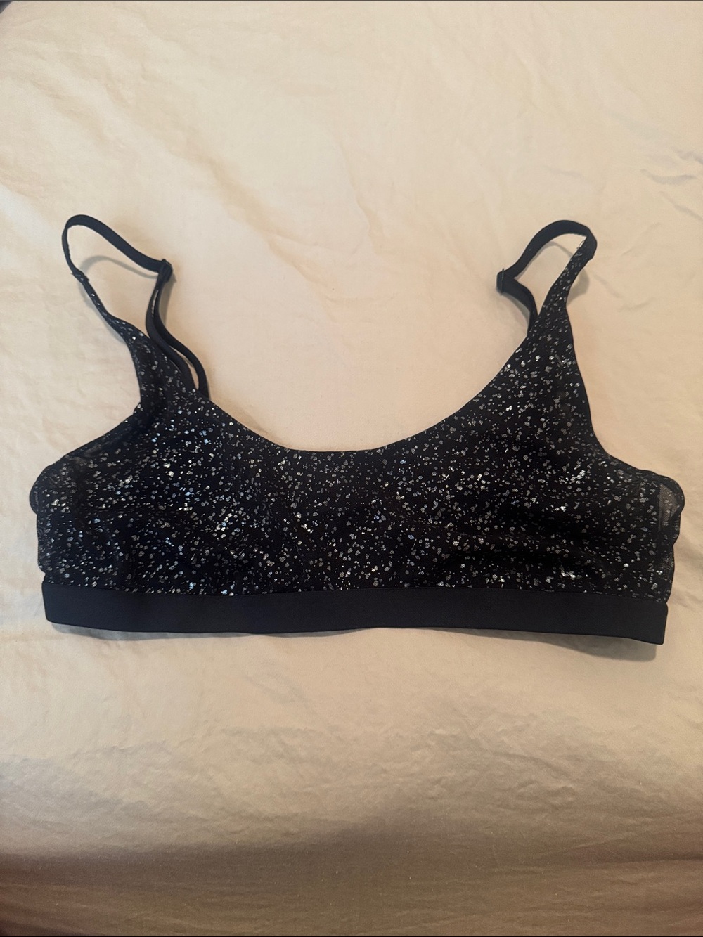 Parade Black Sparkle scoop Bralette
